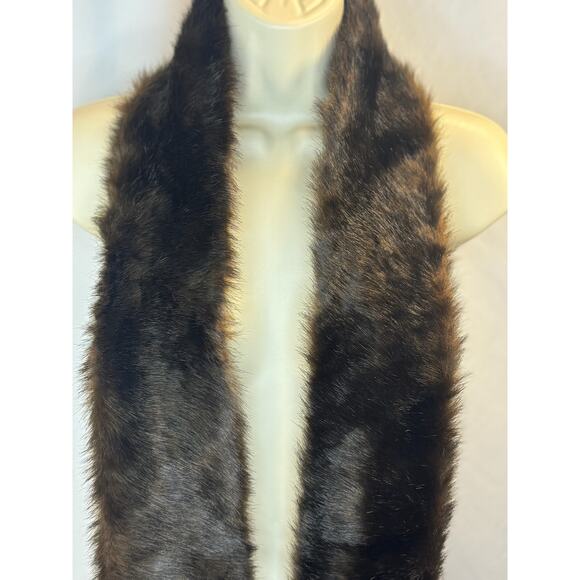 Sable Faux Fur Infinity Scarf – Dark Brown - Picture 3 of 8